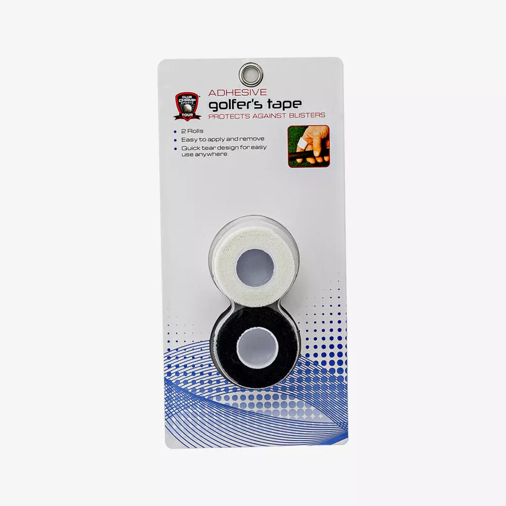 Adhesive Golfer's Tape - 2 Pack: 1 Black & 1 White Roll