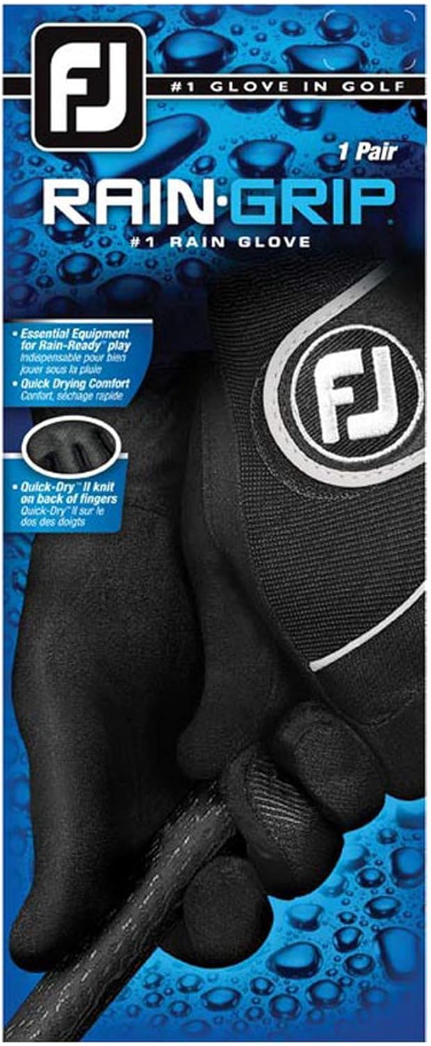 FootJoy RainGrip Pair Mens Gloves 2023 Black/Noir