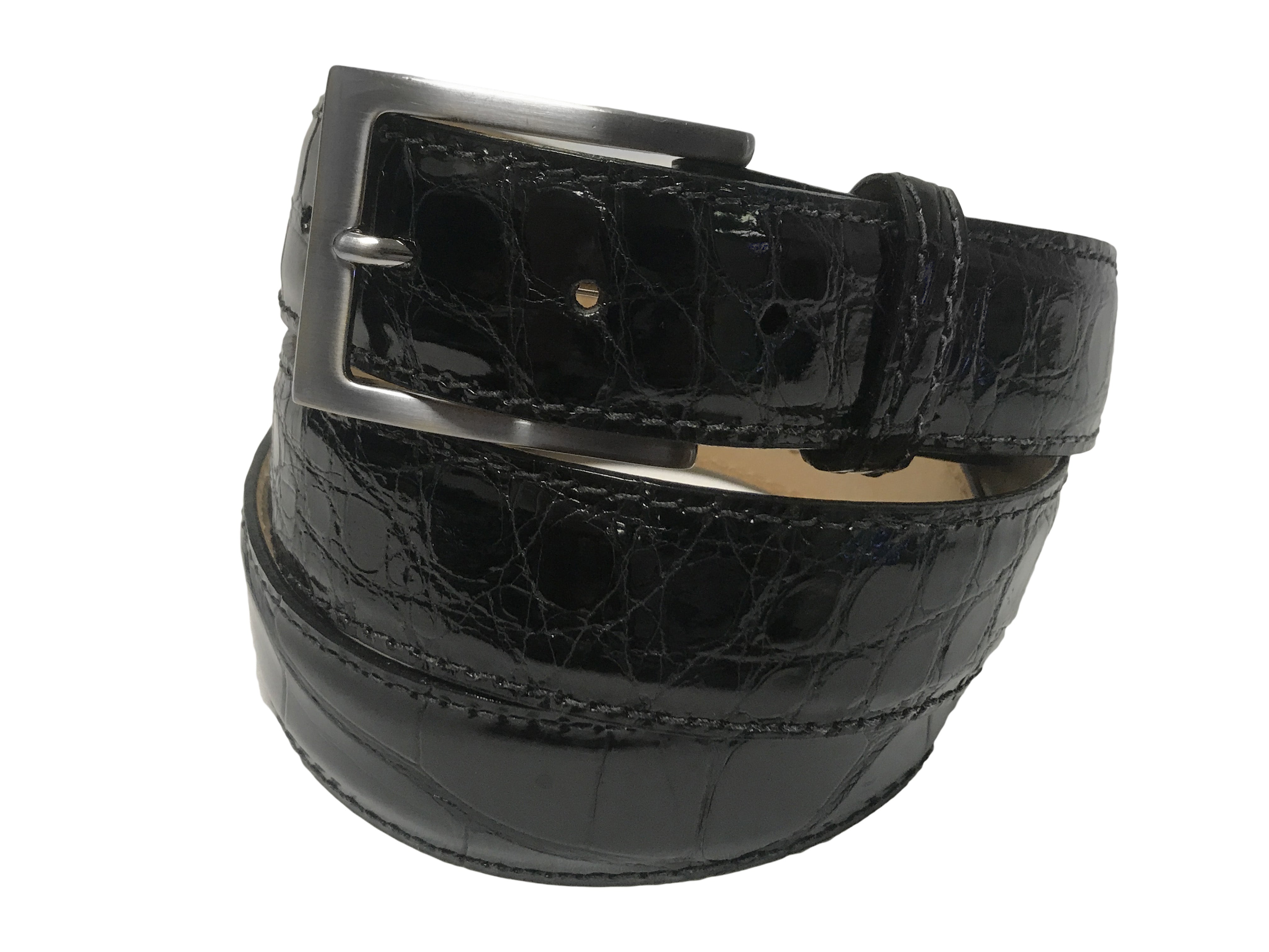 Sky Powder Matte Alligator Full Skin Belt main image 1