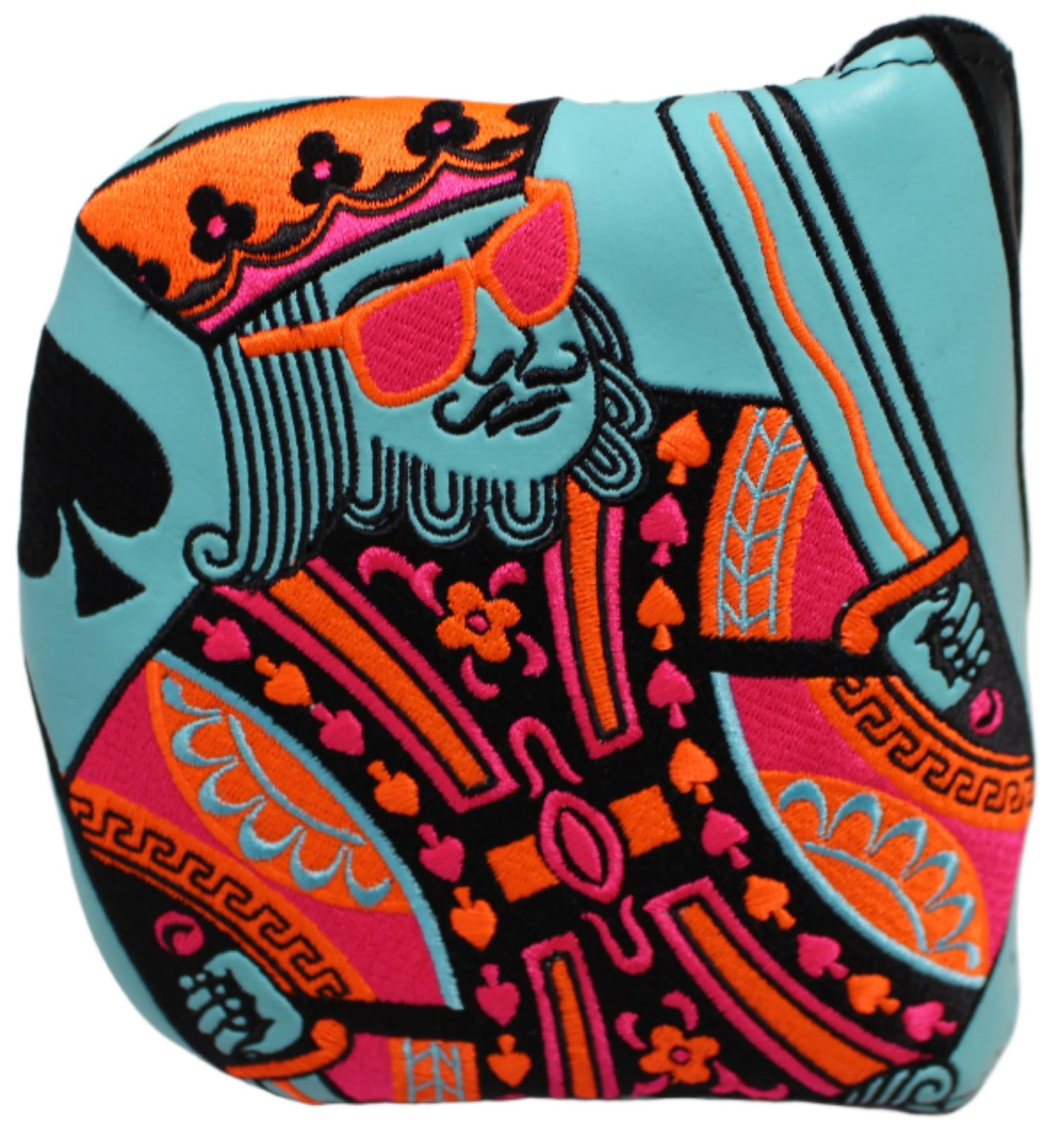 Swag Golf - King of Spades Blue/Orange/Black Mallet Putter Headcover