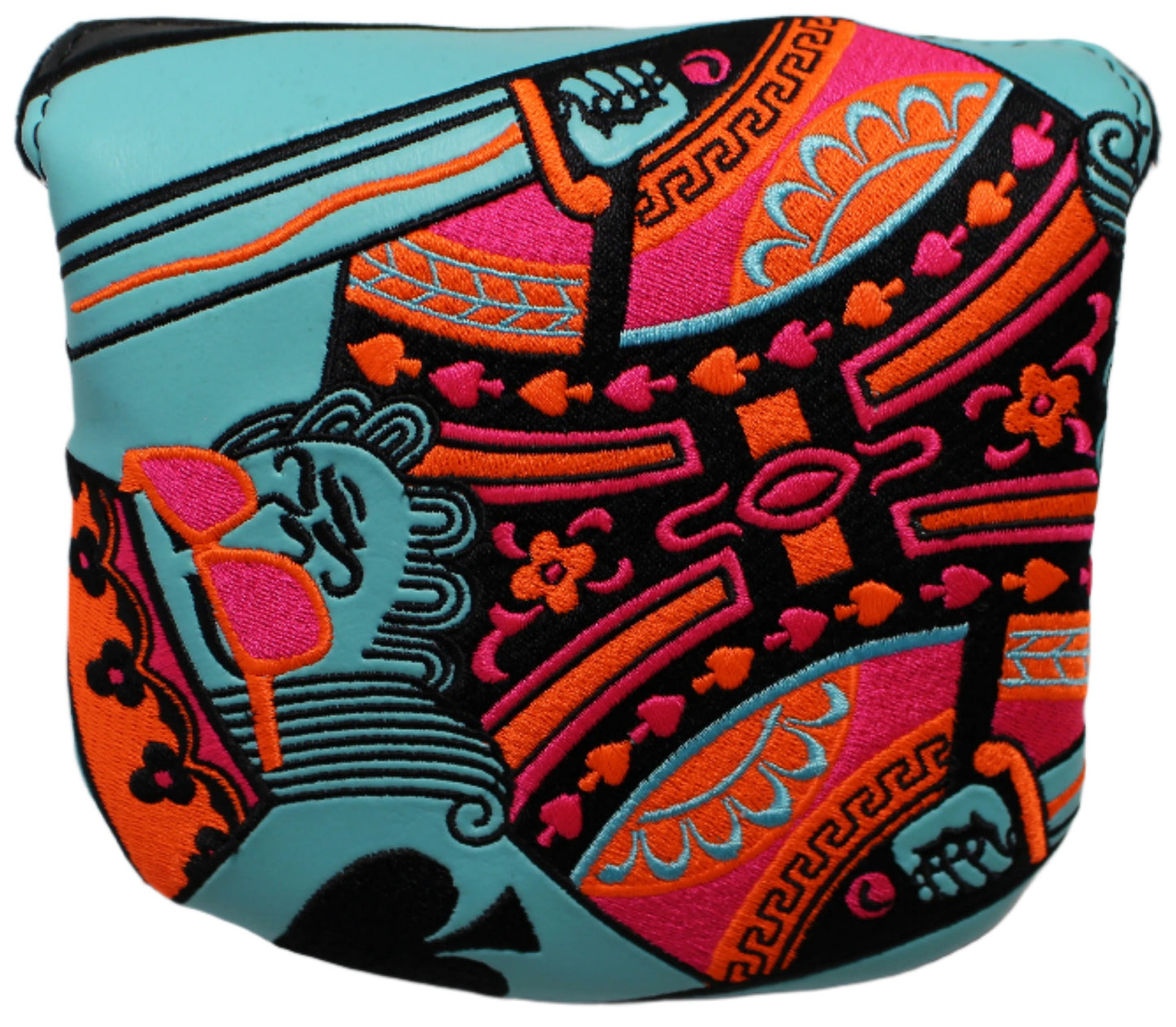 Swag Golf - King of Spades Blue/Orange/Black Mallet Putter Headcover