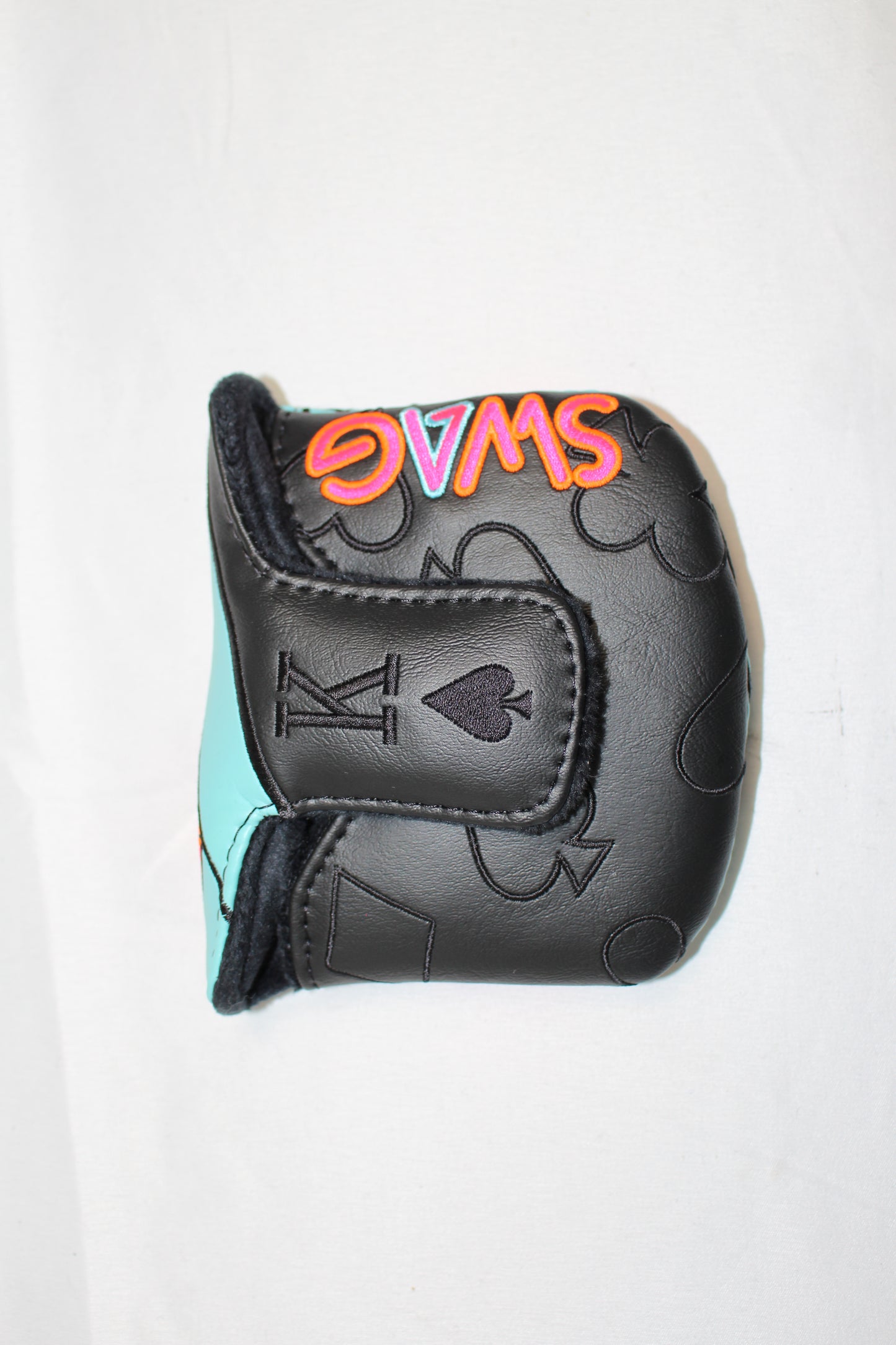 Swag Golf - King of Spades Blue/Orange/Black Mallet Putter Headcover