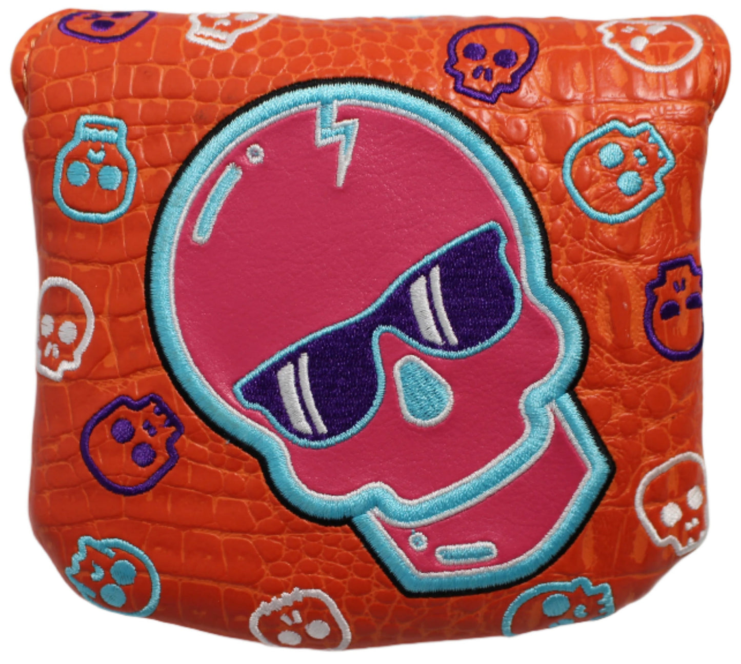 Swag Golf - Skulls Orange/Pink/Blue Mallet Putter Headcover