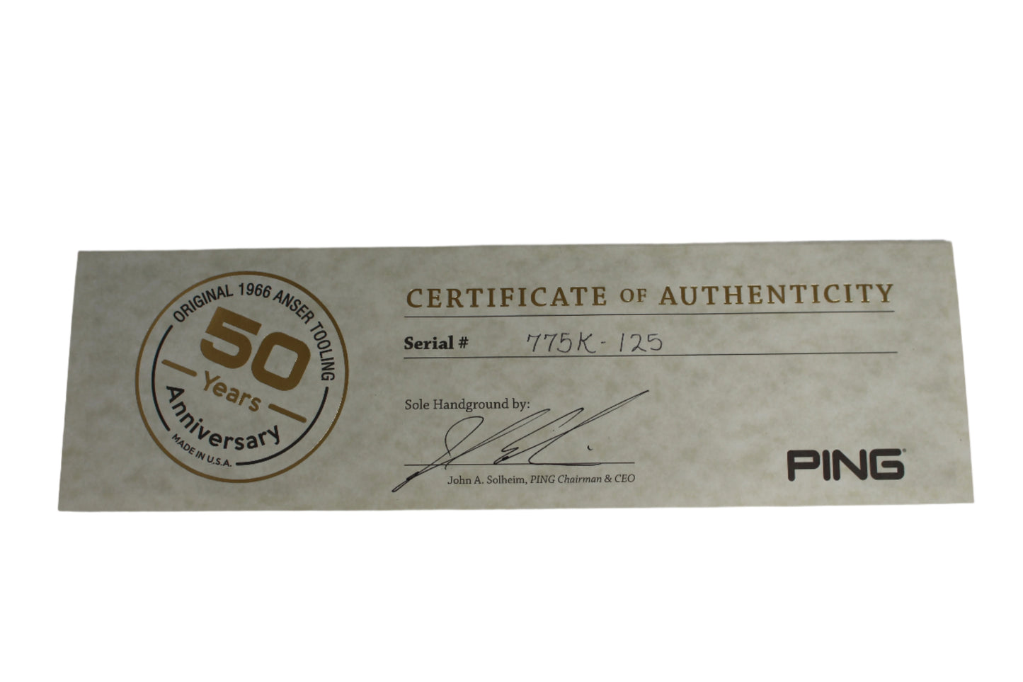 Ping 50th Anniversary LIMITED EDITION (1 of 775)(#125) - Karsten’s Mold Anser Putter