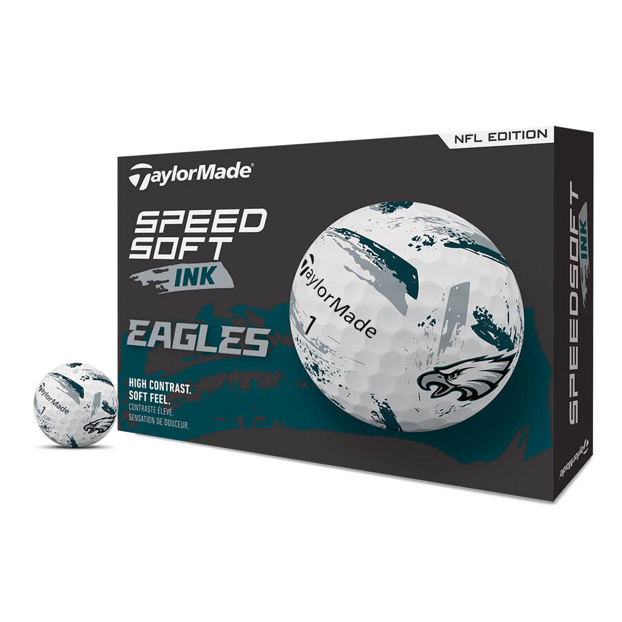 TaylorMade Speed Soft Ink NFL Eagles Golf Balls