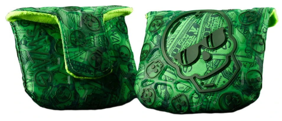 Swag Golf - Dollar Bills Skull TPU Mallet Putter Headcover