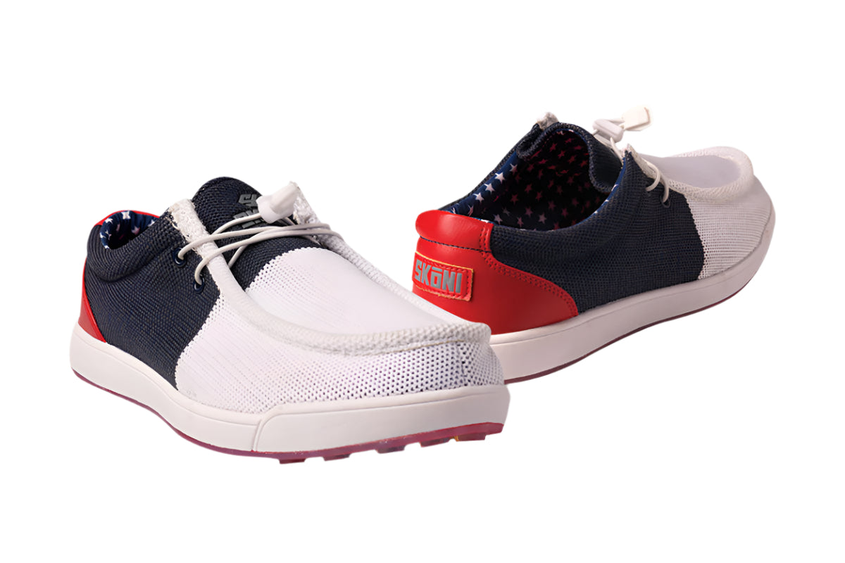 SKŌNI Women's Golf Shoe - Red/White/Blue
