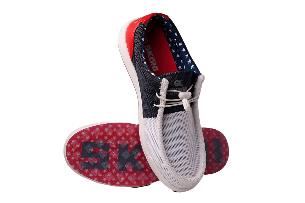 SKŌNI Women's Golf Shoe - Red/White/Blue