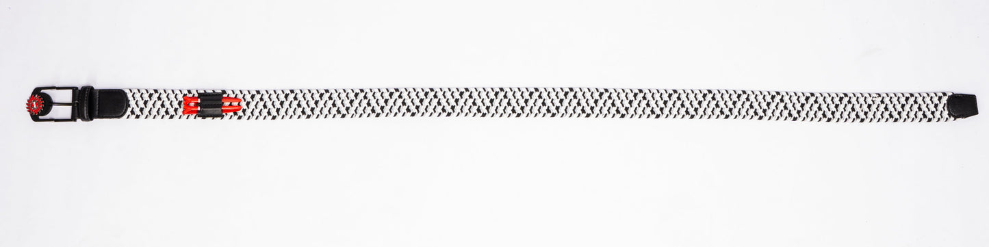 THE BRAIDED BYRD GOLF BELT - Black Capped Chickadee