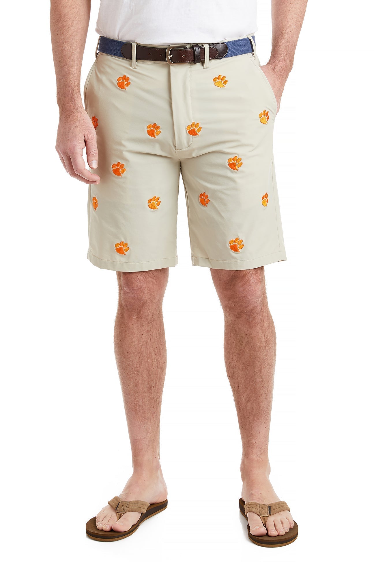 Collegiate ACKformance Short Khaki with Clemson