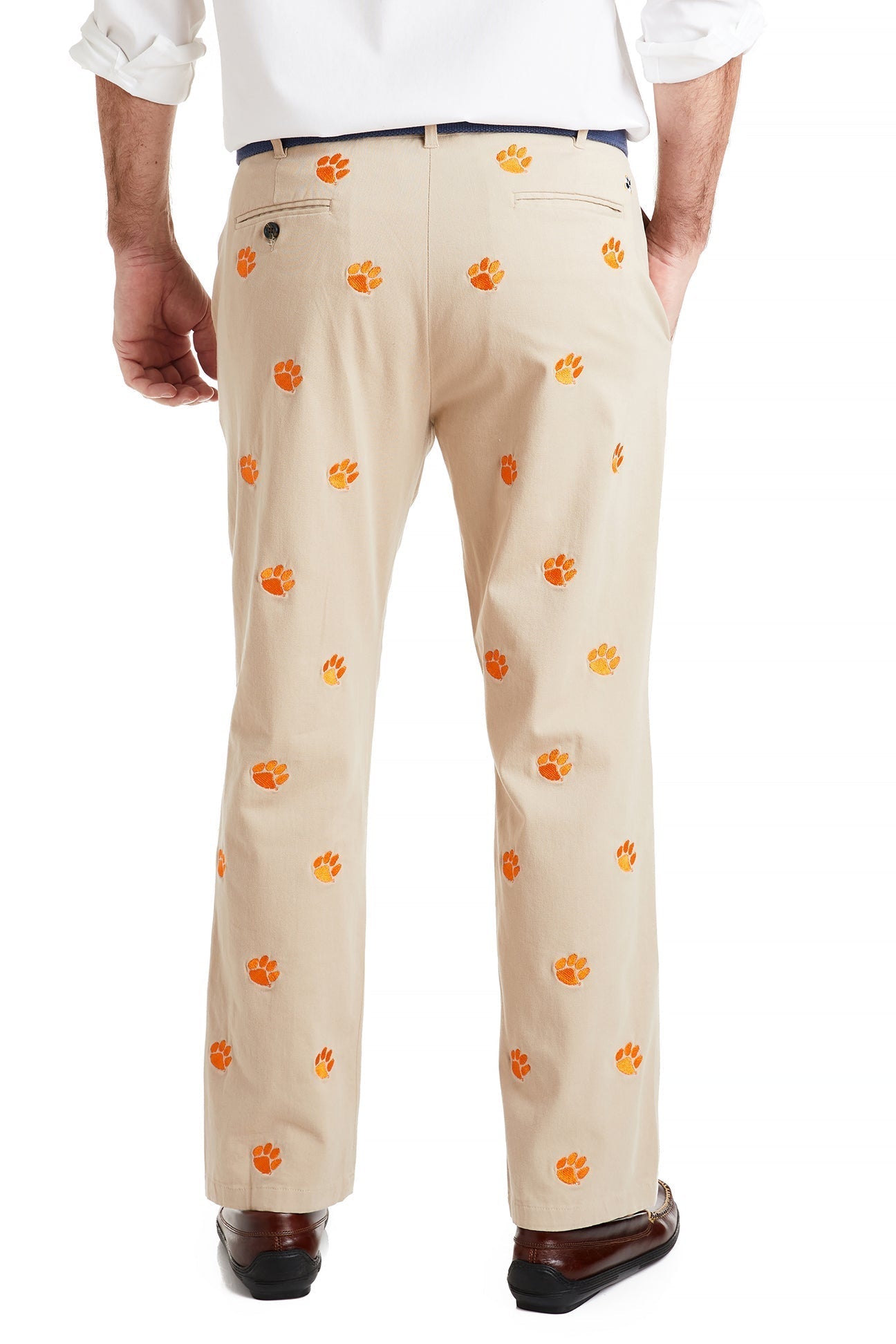 Collegiate Stretch Twill Pant Khaki with Clemson