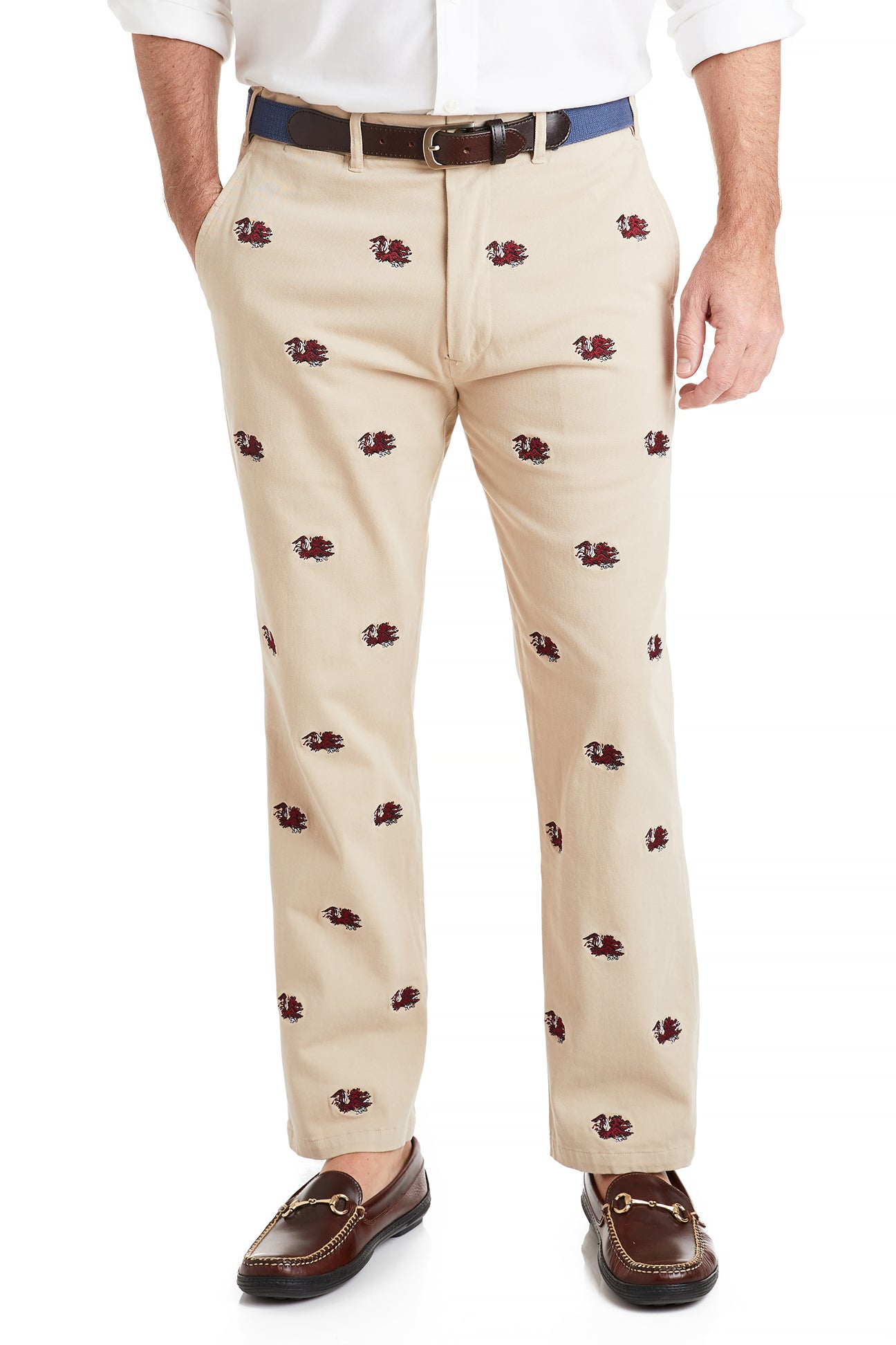 Collegiate Stretch Twill Pant Khaki with South Carolina Gamecocks