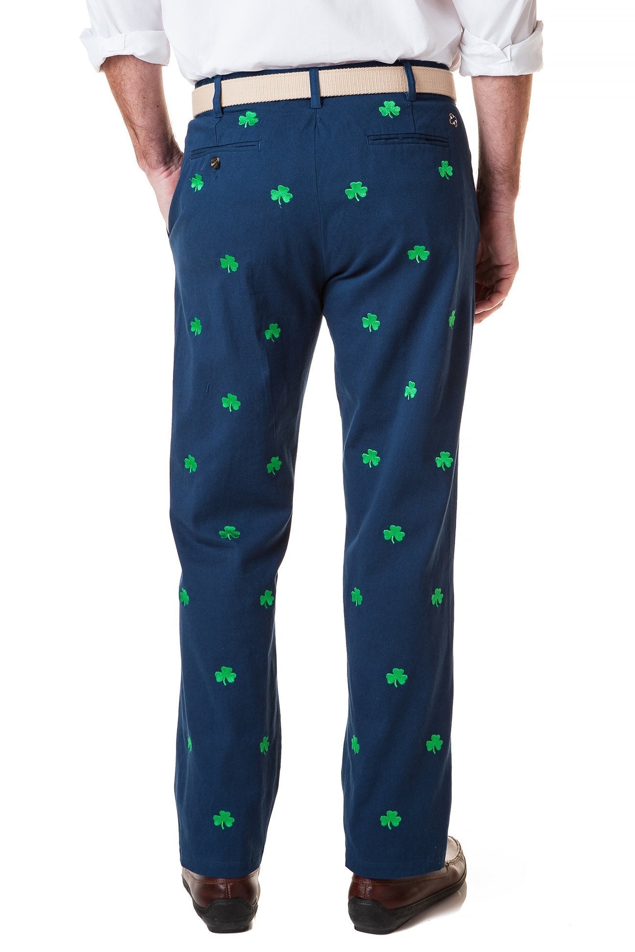 Harbor Pant Stretch Twill Nantucket Navy With Shamrock