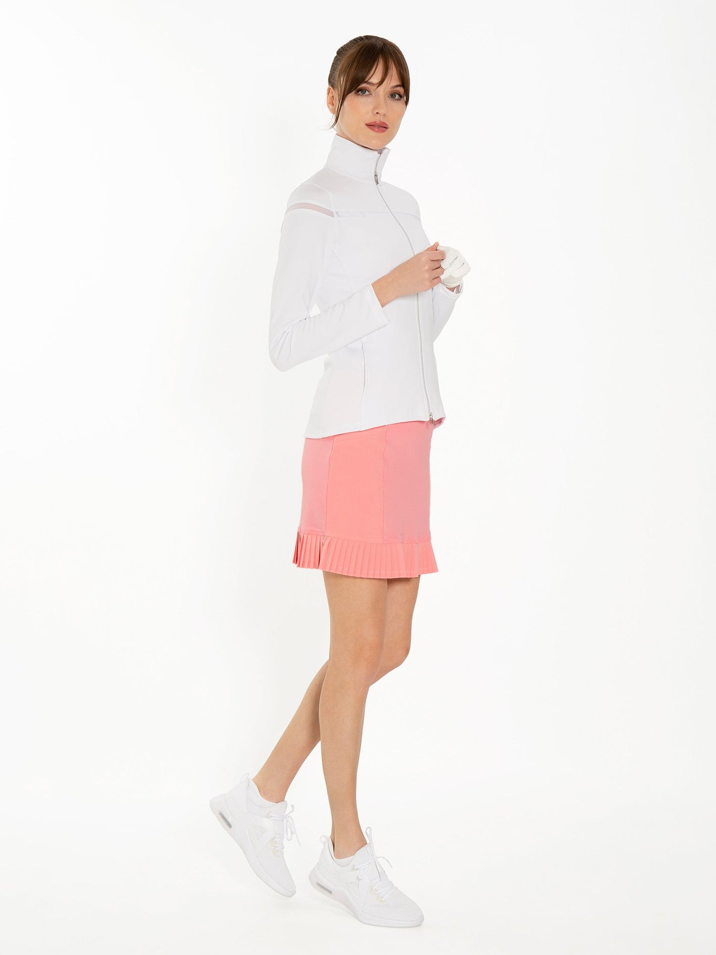 Kai 17" Pleated Skirt - Plumeria