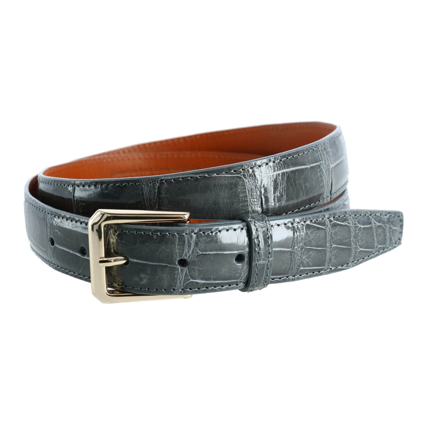 Classic 30MM Genuine Glazed Alligator Belt