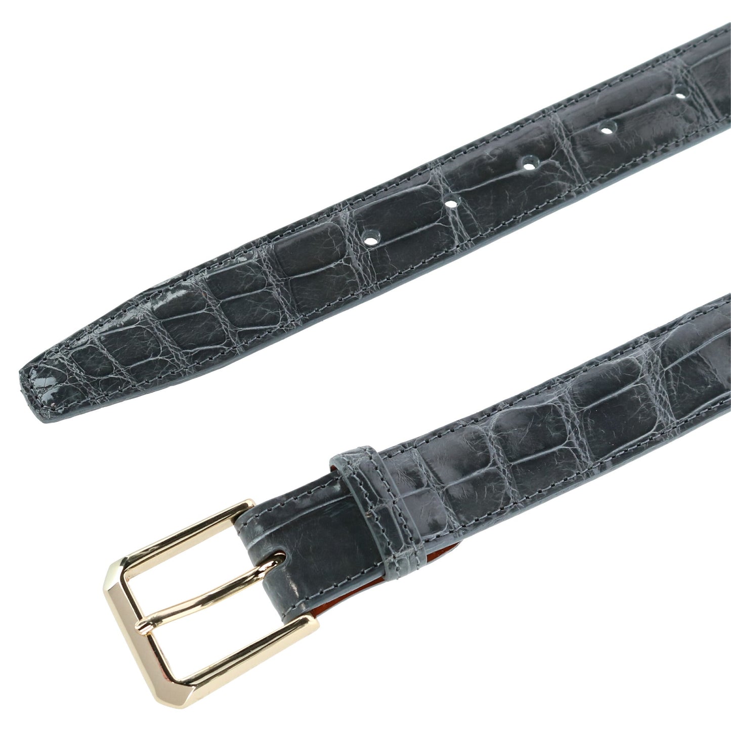 Classic 30MM Genuine Glazed Alligator Belt