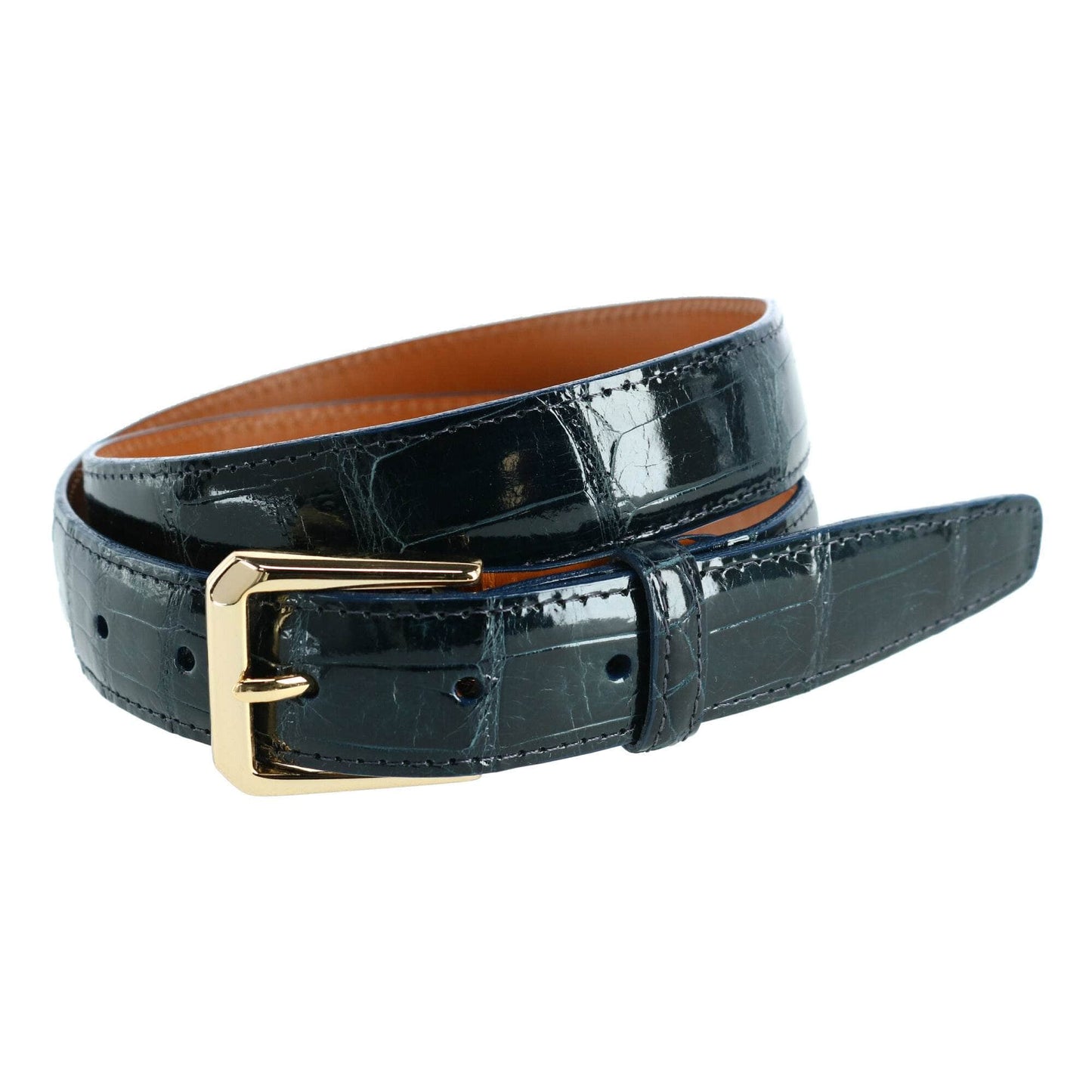 Classic 30MM Genuine Glazed Alligator Belt