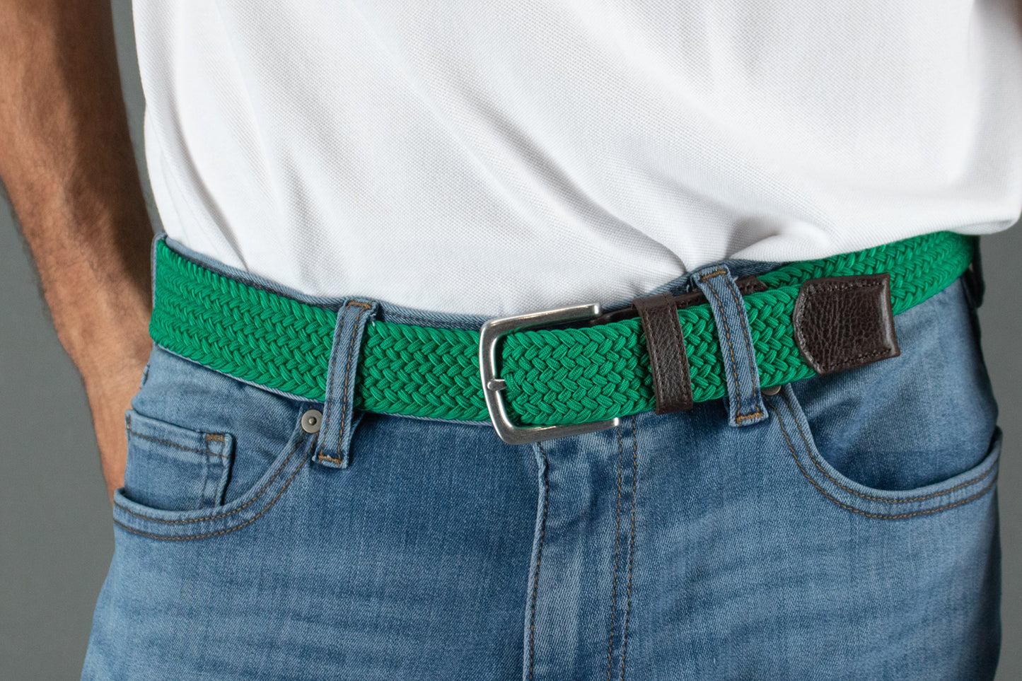 Riverside Solid Stretch Weave Belt