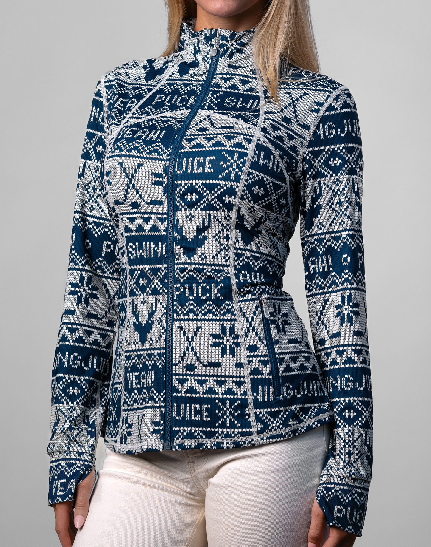 Hockey Puck Yeah Fairisle Women's Full Zip