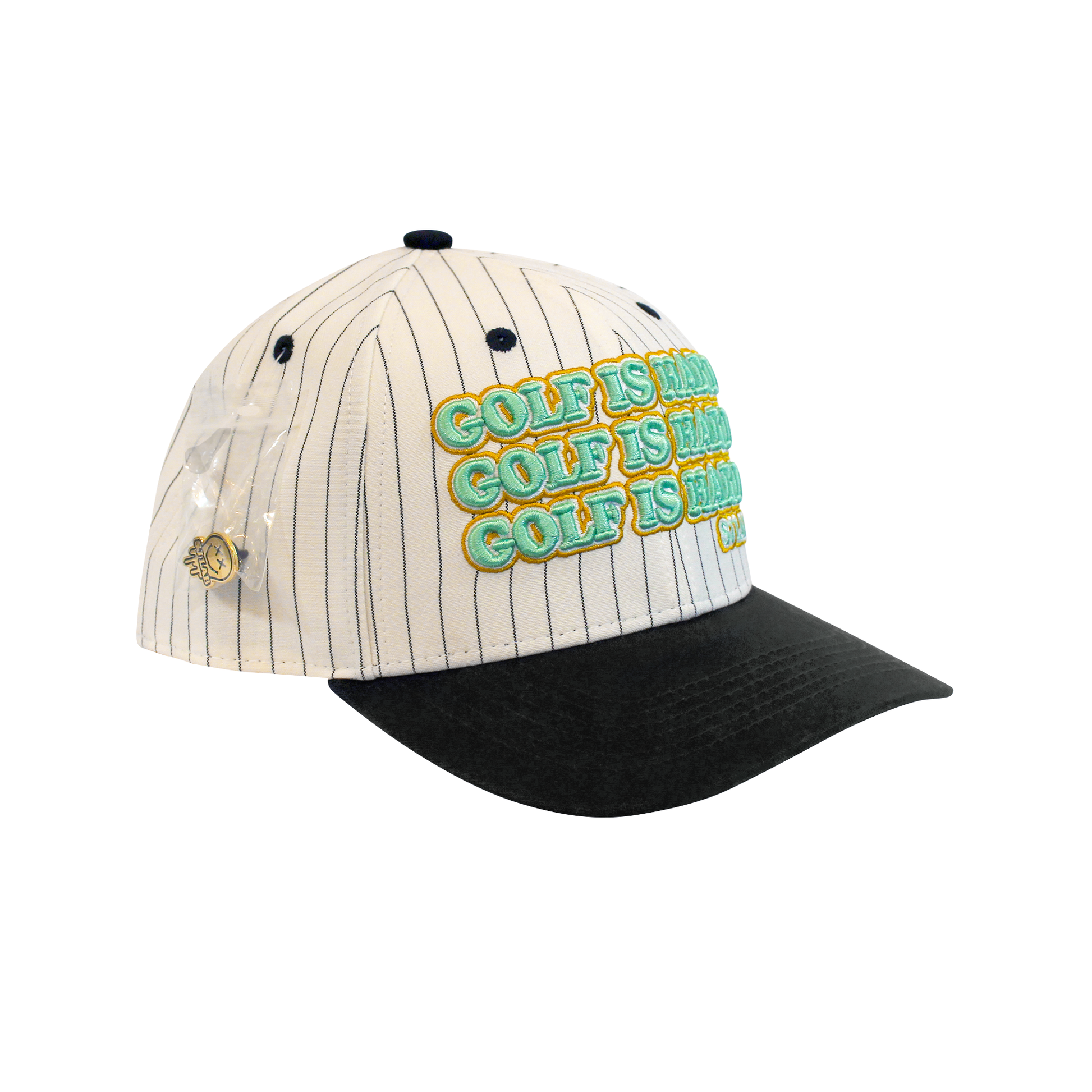 Golf Is Hard Unisex Snapback Hat Ivory O/S