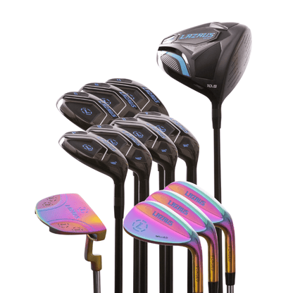 Lazrus Golf - 13 pc Set - Driver, 3 Wedges Set, Hybrids (4-PW), Putter & Bag (optional)