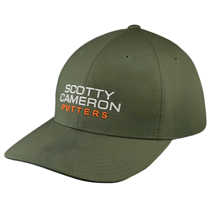 Scotty Cameron - "Putters" Green Rubber Stacked Snapback Hat