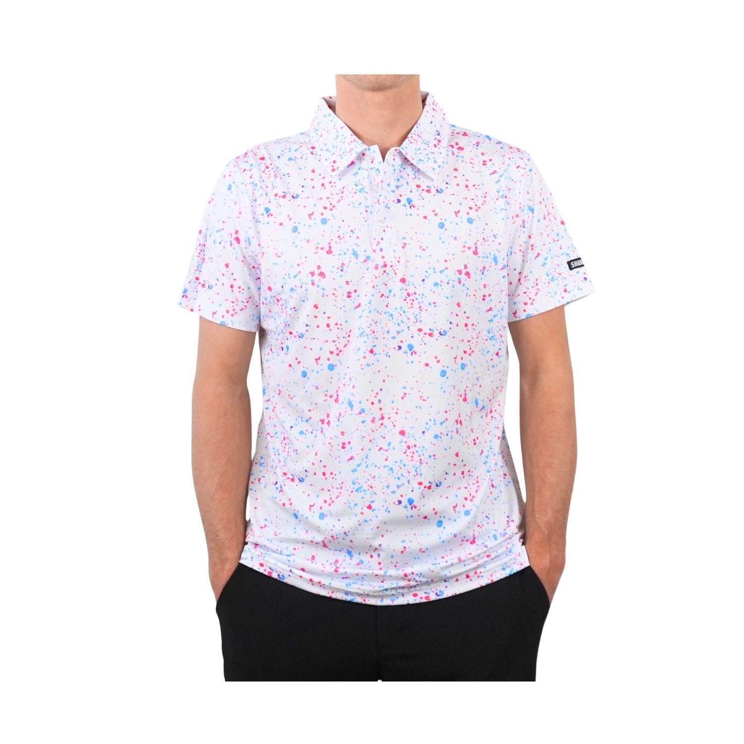 Paint Splatter Polo White