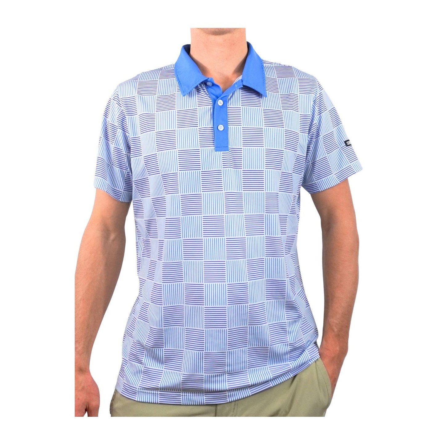 Blue Checker Polo