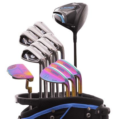 Lazrus Golf - 13 pc Set - Driver, 3 Wedges Set, Irons (4-PW), Putter & Bag (optional)