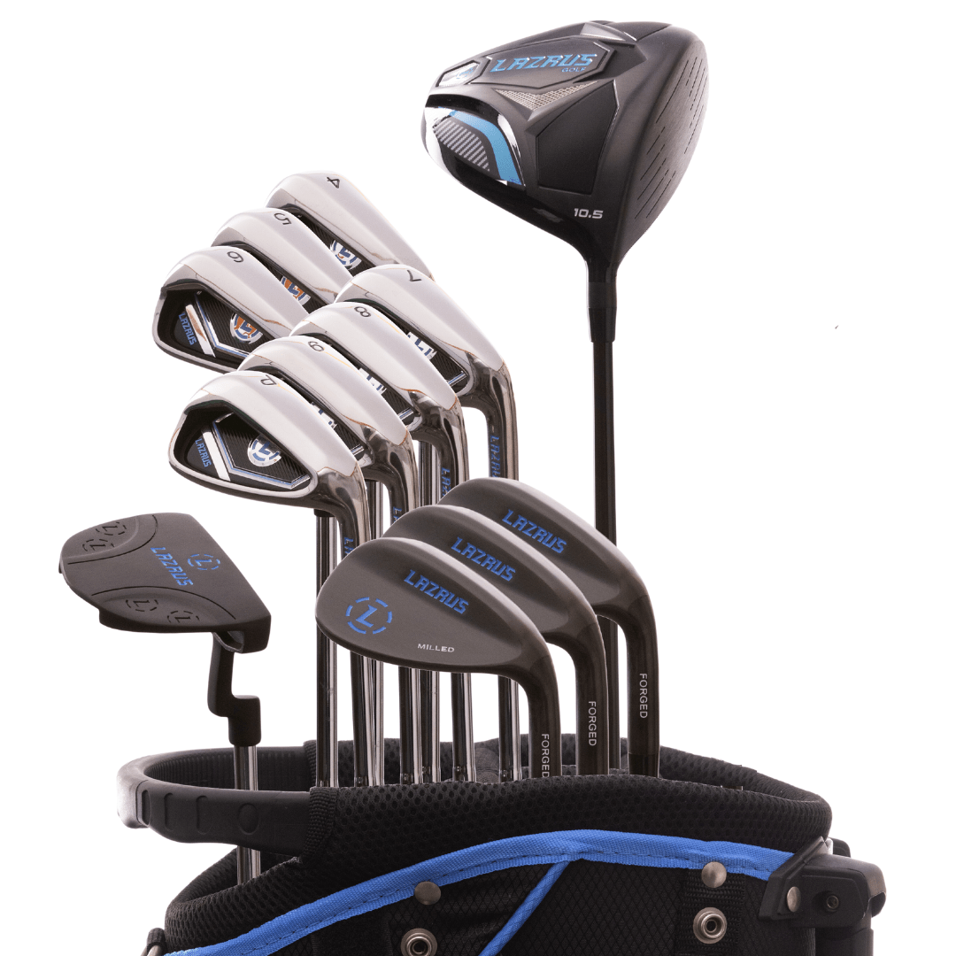 Lazrus Golf - 13 pc Set - Driver, 3 Wedges Set, Irons (4-PW), Putter & Bag (optional)