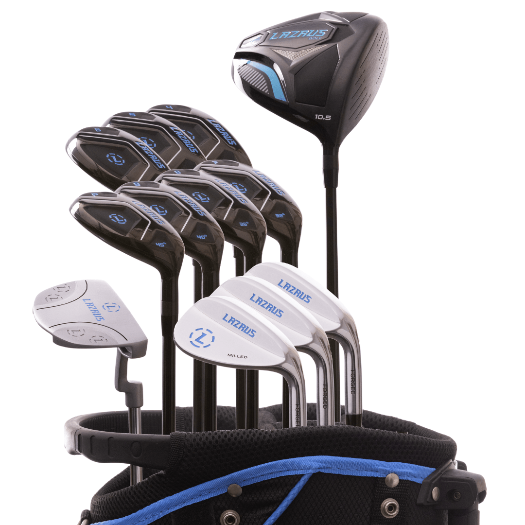 Lazrus Golf - 13 pc Set - Driver, 3 Wedges Set, Hybrids (4-PW), Putter & Bag (optional)