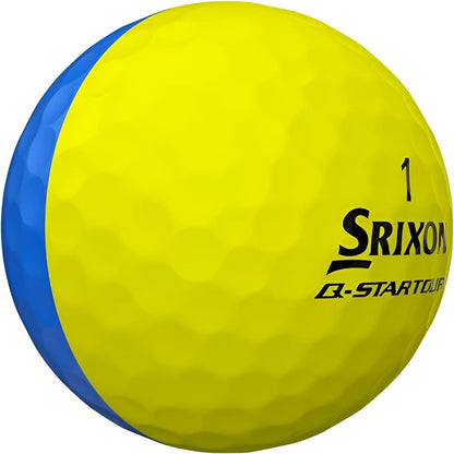 Srixon Q-Star Tour Divide 3 Brite Yellow & Blue Golf Balls