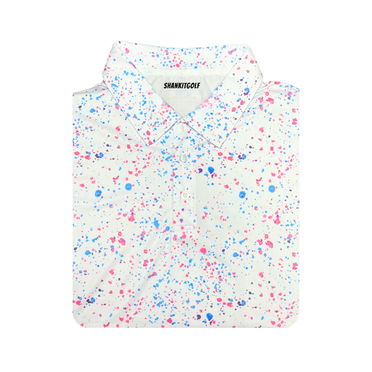 Paint Splatter Polo White