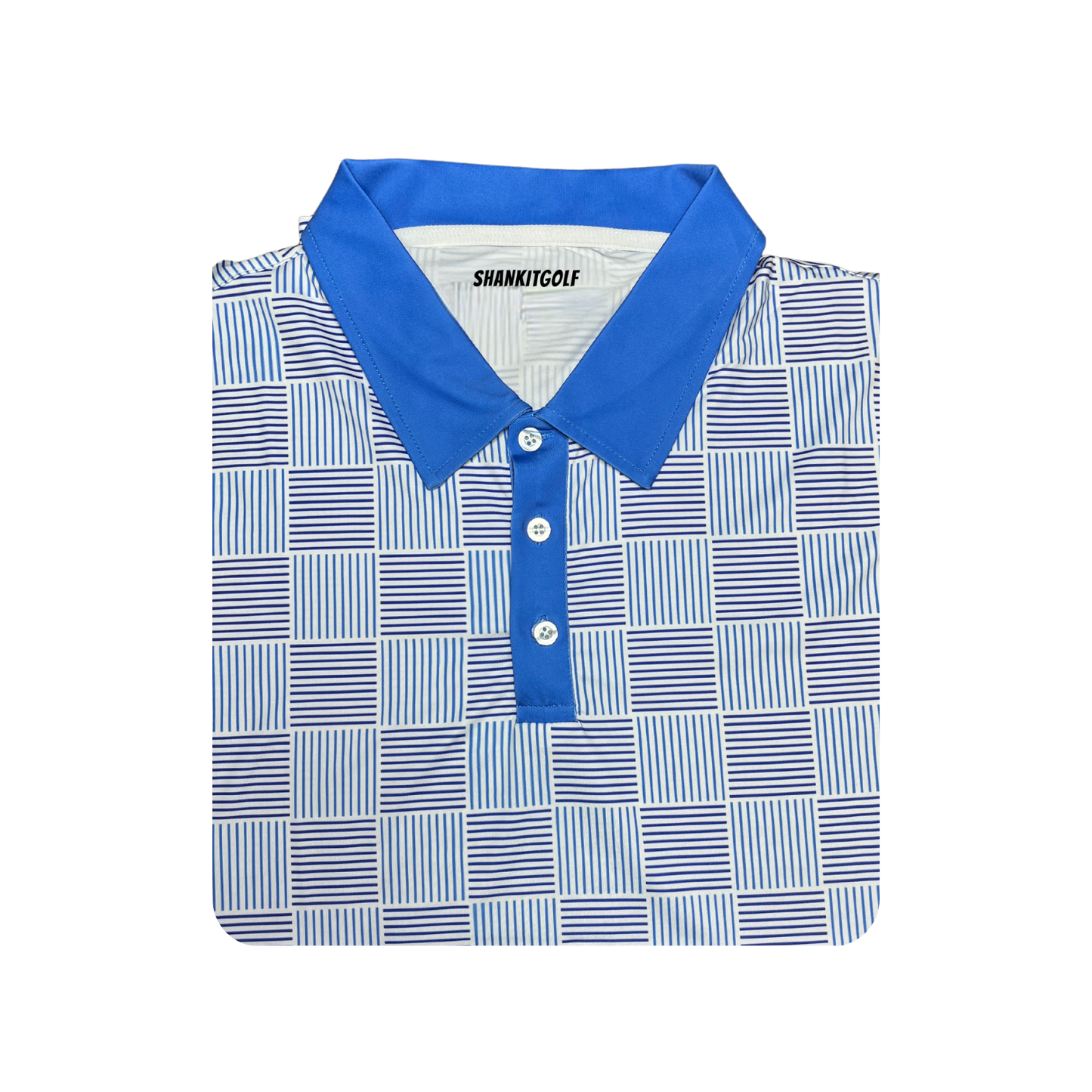 Blue Checker Polo