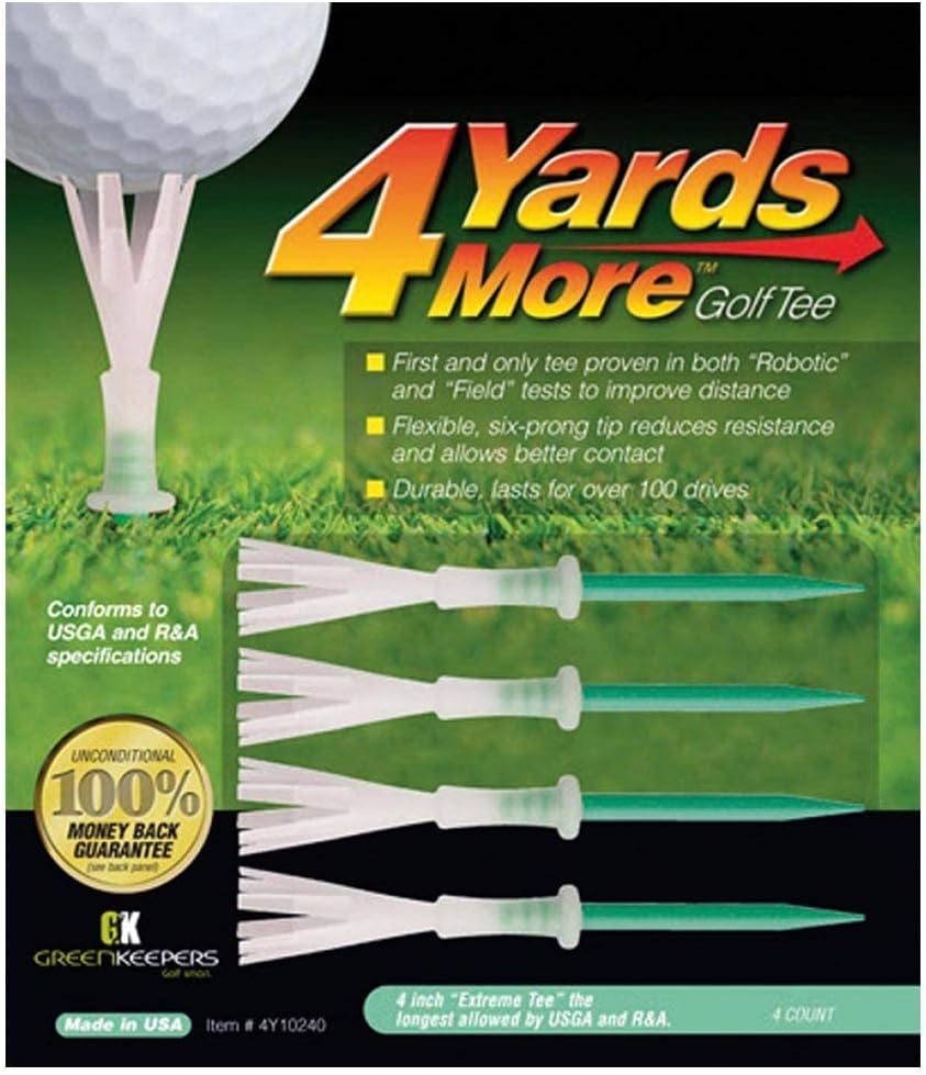 4 Yards More 4" - 4 Count Green Tees