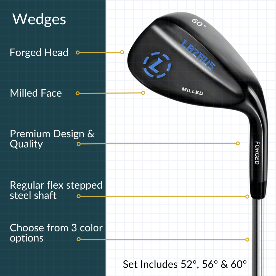 Lazrus Golf - Wedge Set + Irons Set (4-PW, Right Hand or Left Hand)