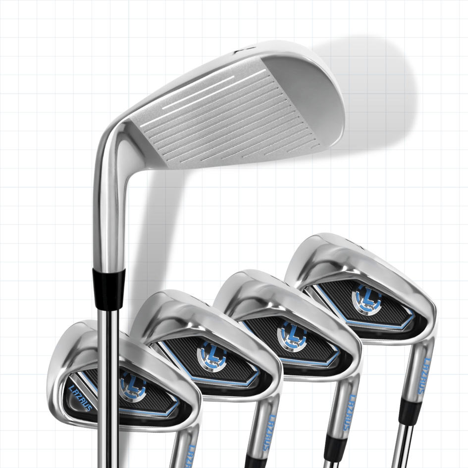 Lazrus Golf - 11 pc Set - Driver, 3W, 4H, 6-PW Irons, 56° Wedge, Putter & Bag