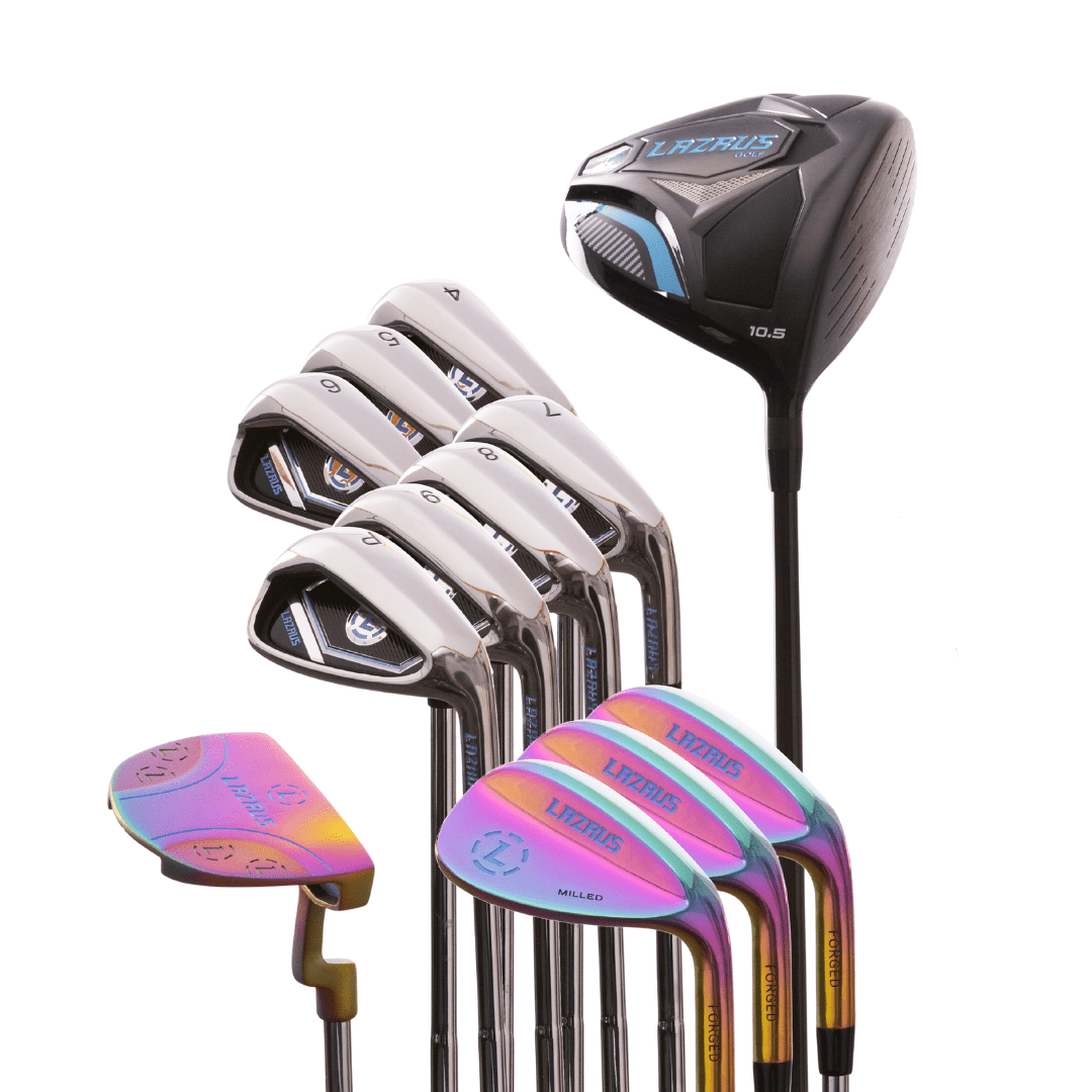 Lazrus Golf - 13 pc Set - Driver, 3 Wedges Set, Irons (4-PW), Putter & Bag (optional)