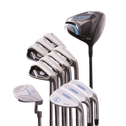 Lazrus Golf - 13 pc Set - Driver, 3 Wedges Set, Irons (4-PW), Putter & Bag (optional)