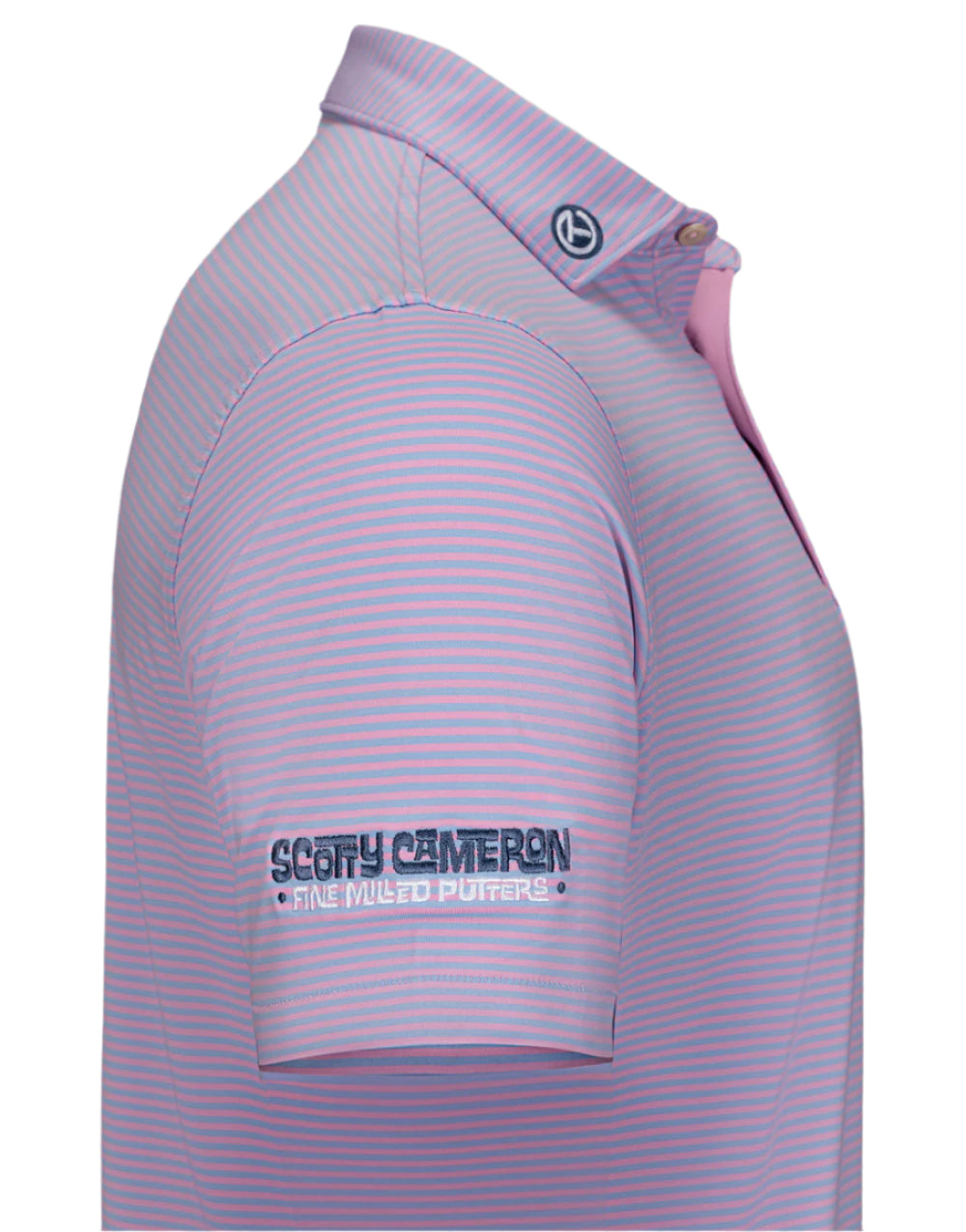 Scotty Cameron x Peter Millar - Men's Hales Performance "Circle T" Dog Pink Jersey Polo Shirt