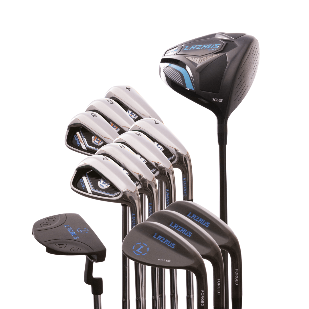 Lazrus Golf - 13 pc Set - Driver, 3 Wedges Set, Irons (4-PW), Putter & Bag (optional)