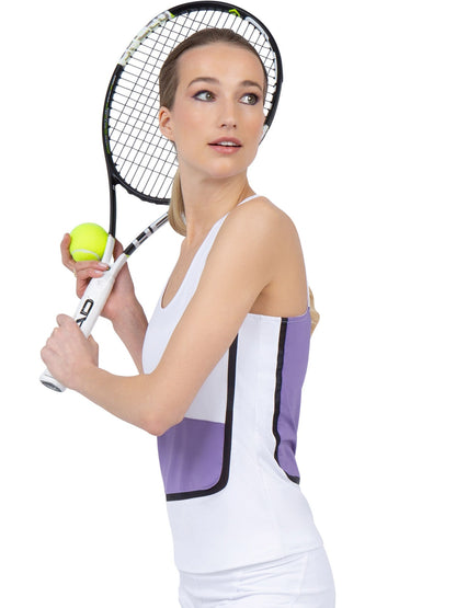 Baseline Tank - White/Lavender Combo