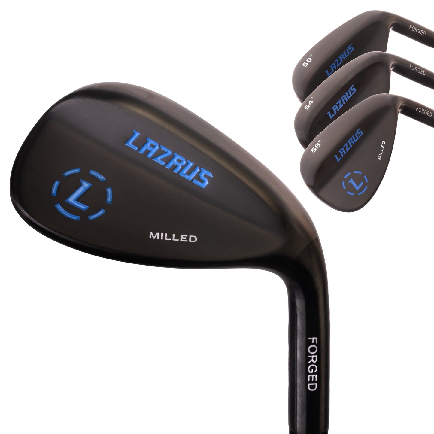 Lazrus Golf - Wedges Set or Individual - Forged 50, 54, 58 | Gap, Sand, Lob Wedge (Right Hand)