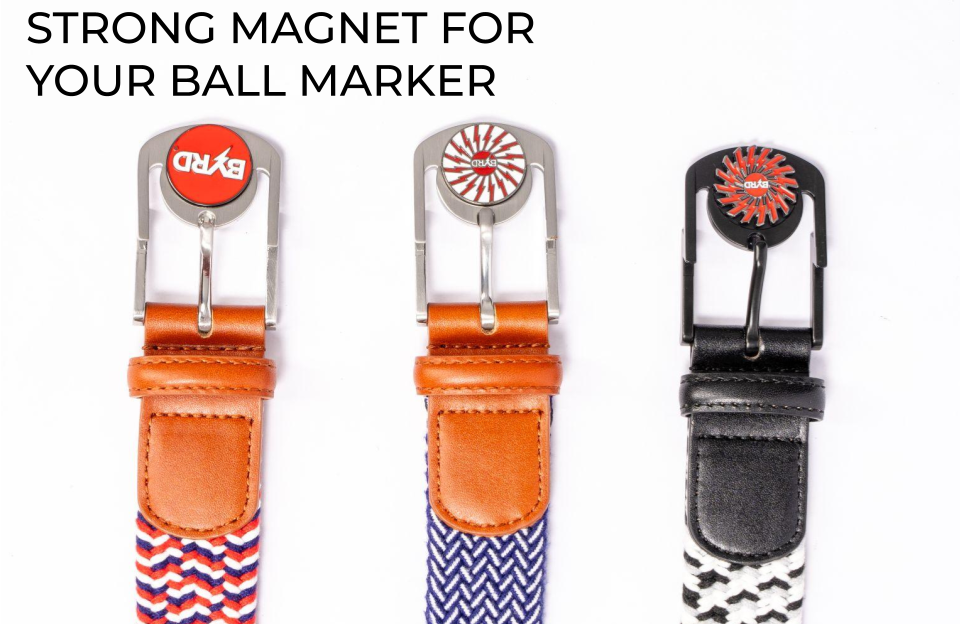 THE BRAIDED BYRD GOLF BELT - Black Capped Chickadee