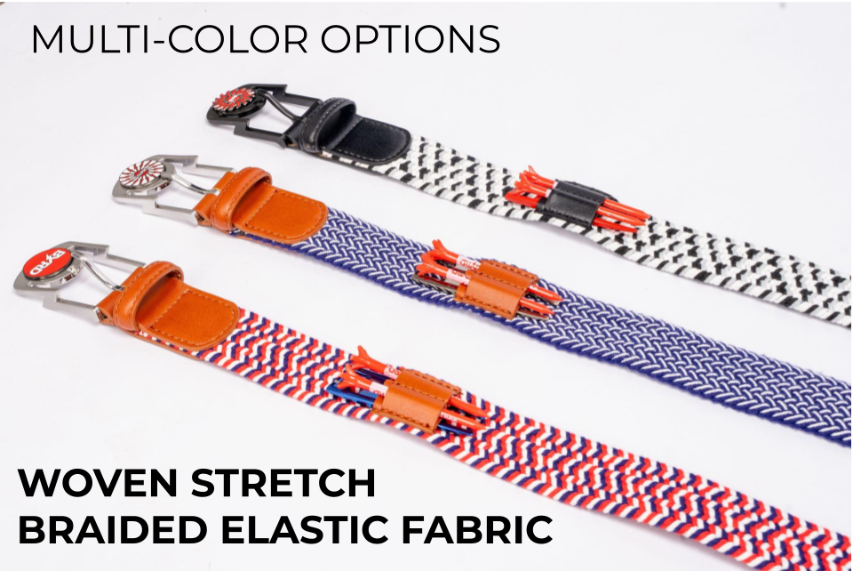 THE BRAIDED BYRD GOLF BELT - Black Capped Chickadee