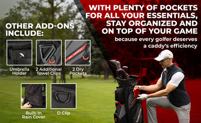 Founders Club Colorado 14 Way Full Length Divider Golf Cart Bag