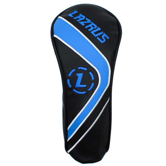 Lazrus Golf - Premium Black Hybrid Wood Head Covers | Individuals or Sets