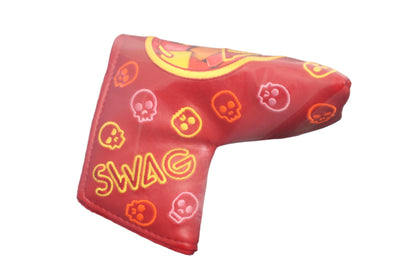 Swag Golf - Candy (Starburst) Red Skulls Blade Putter Headcover