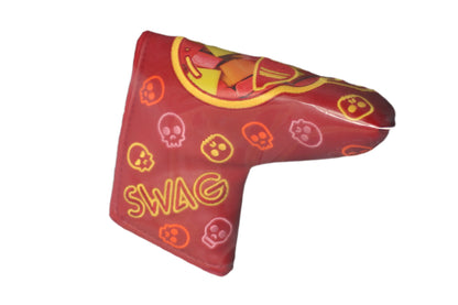 Swag Golf - Candy (Starburst) Red Skulls Blade Putter Headcover