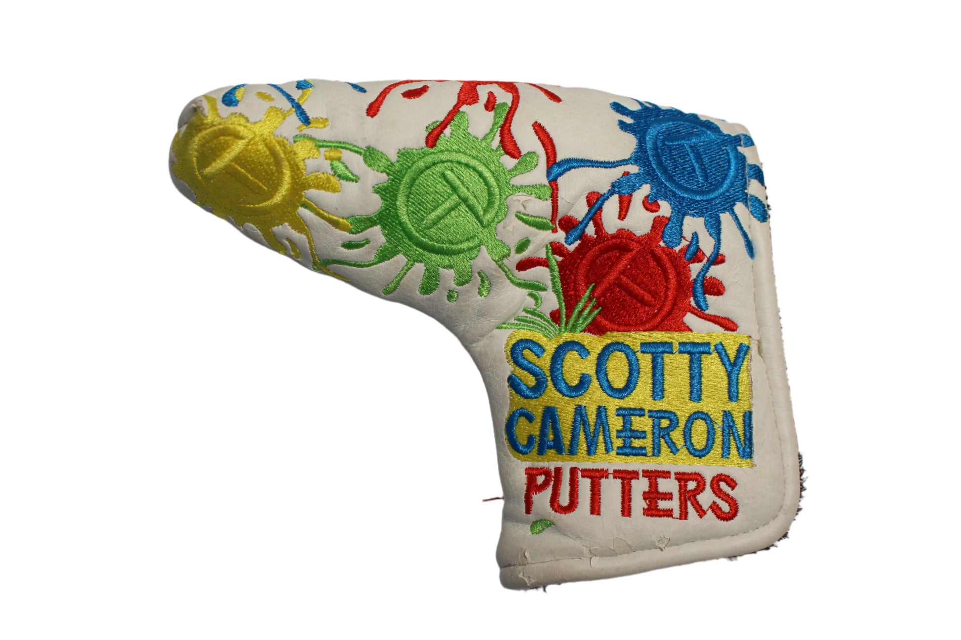 Scotty Cameron Circle T White Paint Splash *Used* Blade Putter Headcover